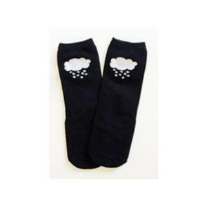 The Bamboo Design Baby Knee High Sock 18M-3Y Bamboo Cotton Black Cloud Lightning